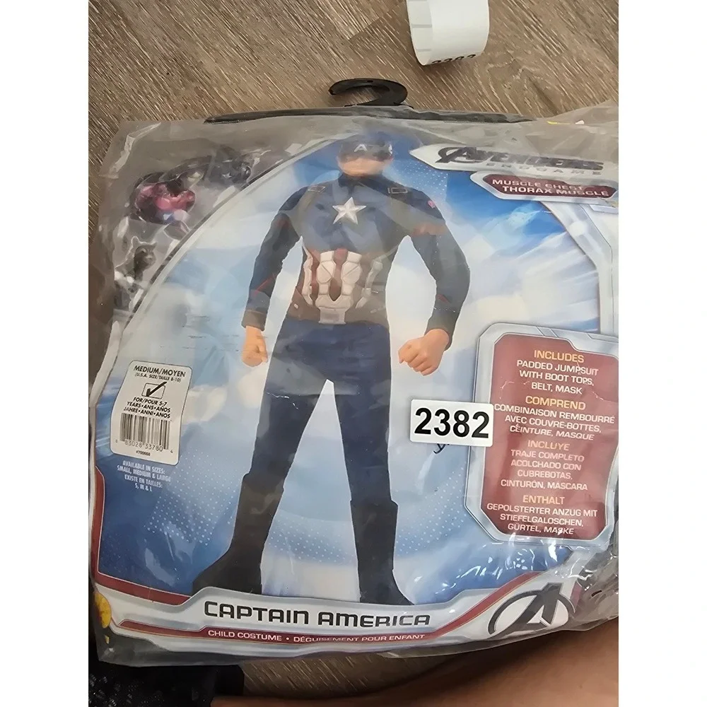 Rubies Marvel Avengers Endgame Captain America Muscle Chest Costume Kids Medium